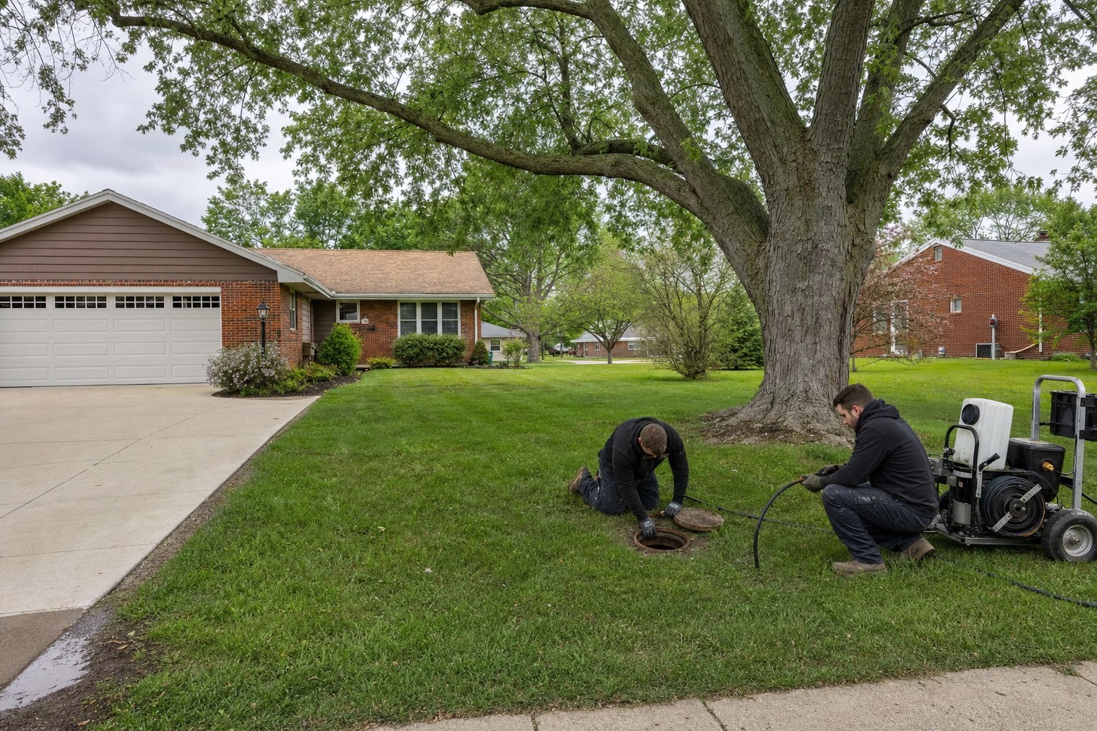 Illustrative drain and sewer field work